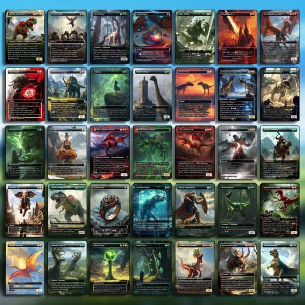 Gishath Sun's Avatar/Pantlaza Sun Favored Complete Dino Deck MTG Proxy - 126 Custom Art MTG Cards - Both Commanders - Image 4
