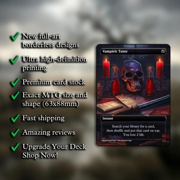 Vampiric Tutor MTG Proxy - Multiple Designs - Image 2