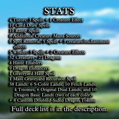 Ur-Dragon Complete Deck MTG Proxy – 108 Cards