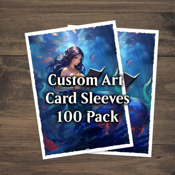 100 custom card game sleeves - custom printed sleeves 100pk for magic and other collectable card games