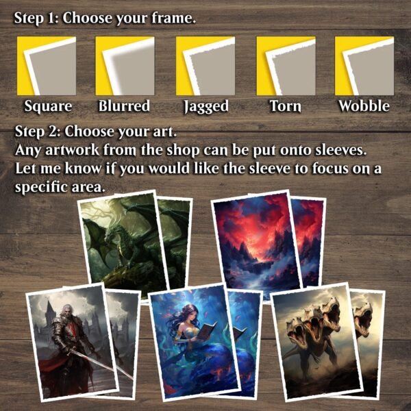 100 custom card game sleeves - custom printed sleeves 100pk for magic and other collectable card games - Image 2