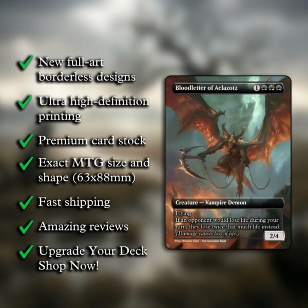 Bloodletter of Aclazotz MTG Proxy - Image 2