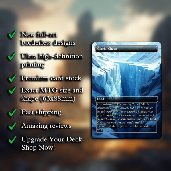 Glacial Chasm MTG Proxy - Image 2