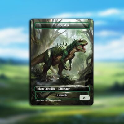 Dinosaur 3/3 Token with Trample MTG Proxy