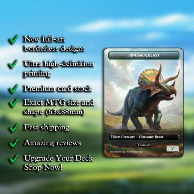 Dinosaur Beast Token MTG Proxy