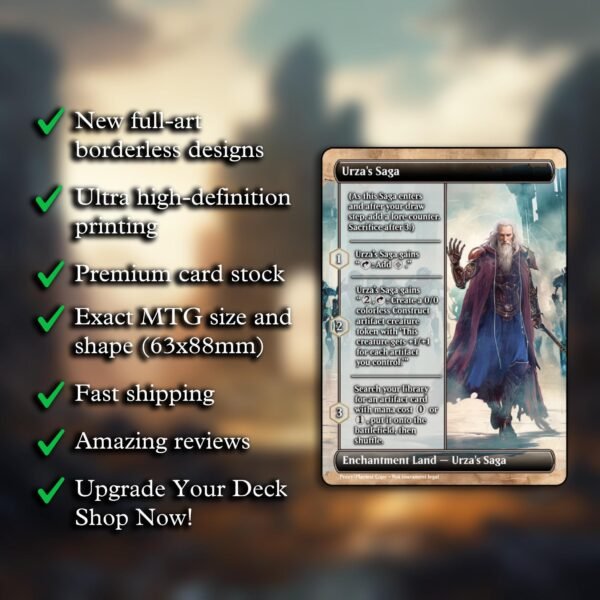 Urza's Saga MTG Proxy - Includes Custom Construct Token - Image 2