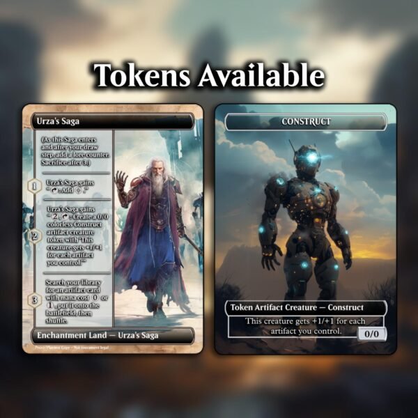 Urza's Saga MTG Proxy - Includes Custom Construct Token - Image 3