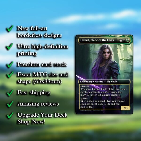 Lathril Blade of the Elves MTG Proxy - Image 2