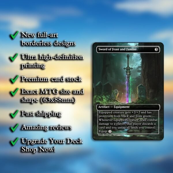 Sword of Feast and Famine MTG Proxy - Image 2