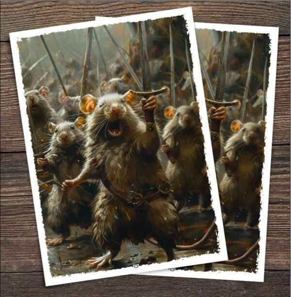 Rat Colony 100pk Custom Art Sleeves for MTG Commander - Perfect for Karumonix Marrow Gnawer Ashcoat or Totentanz Rat Sleeves - Torn Border