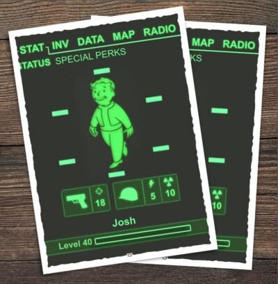Fallout Pip-Boy Sleeves – Custom Name – 100pk MTG